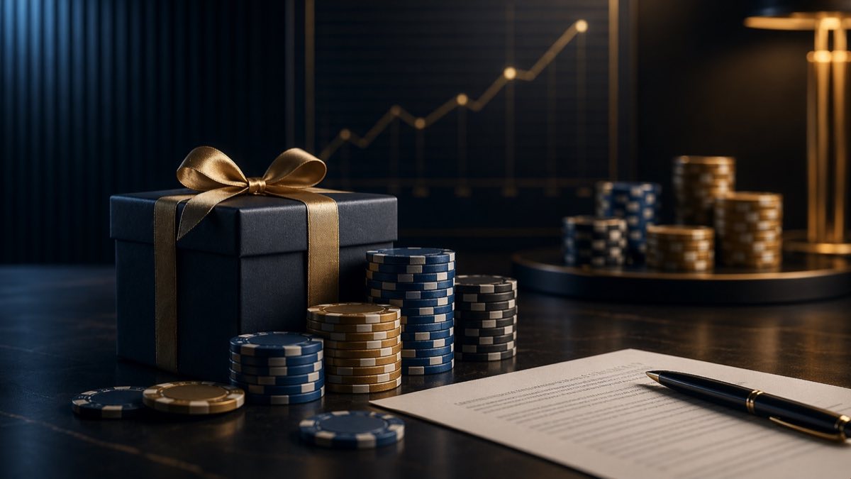 Headerbillede med bonuskort, casinochips og vilkår for casino bonus uden ROFUS